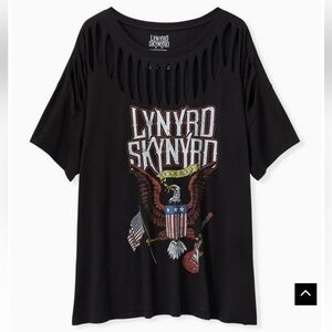 Torrid Lynyrd Skynyrd Black Slashed Tee